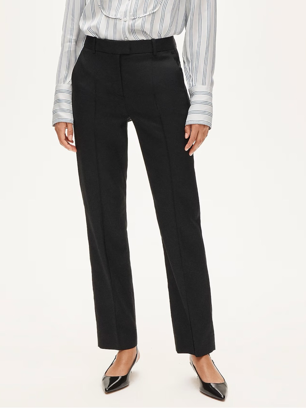 J. Crew Stella Pants in Black Gramercy Linen Blend